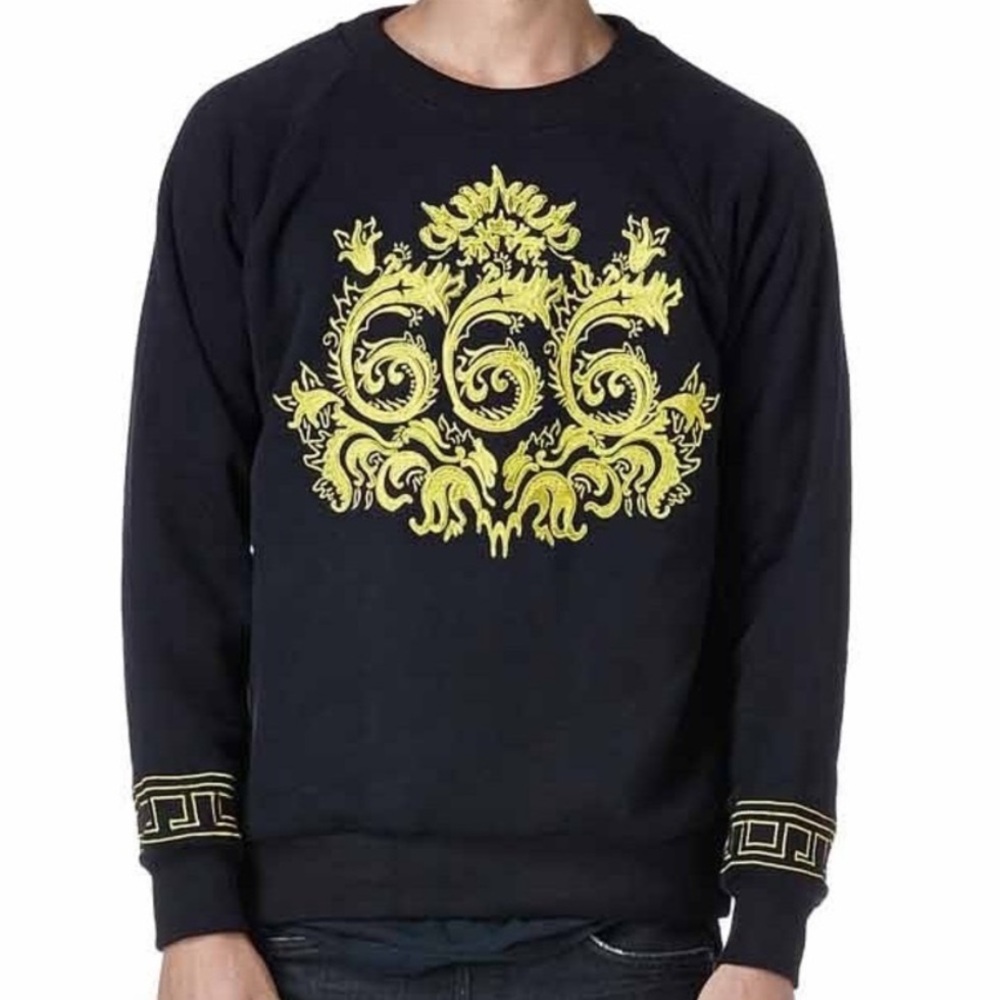 UNIF unisex 666 hellz bellz Embroidered Sweater size small